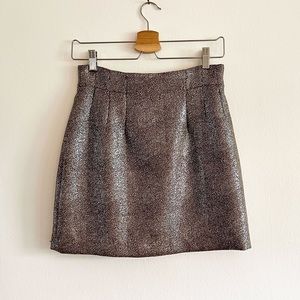 h&m sparkly silver mini skirt small